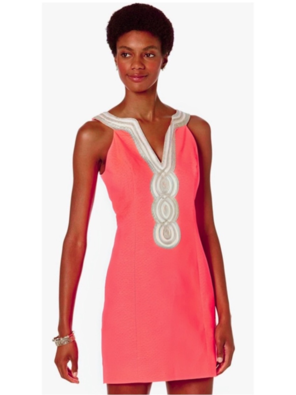 Lilly Pulitzer Women's 14 Valli Lined Shift Dress in Cayenne Coral